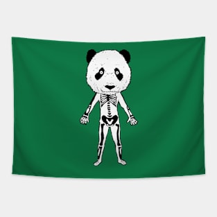 Panda's Skeleton Suit Tapestry