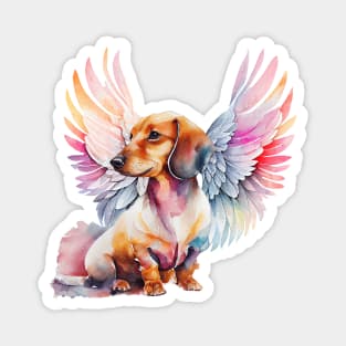 Watercolor Dachshund Angel 3 Magnet