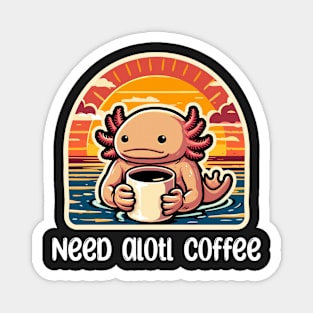 Cute Axolotl Coffee Lover Magnet