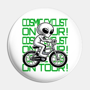 Alien Cyclist's Pin