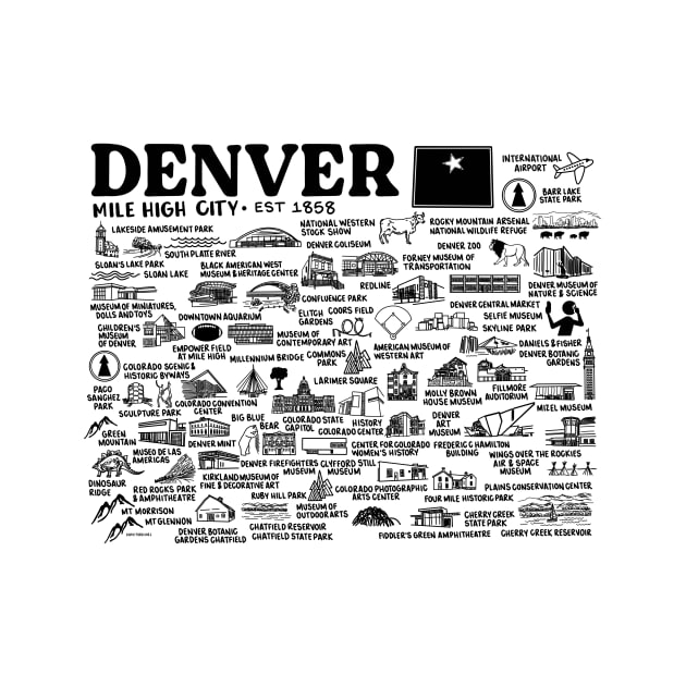 Denver Map by fiberandgloss