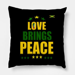 Peace & Love, Good Vibes, Reggae, Jamaica, Rasta Pillow