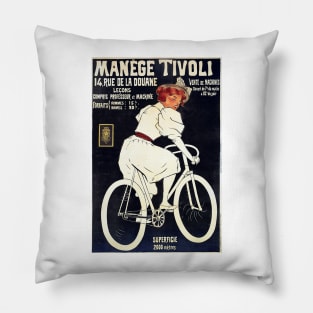 MANEGE TIVOLI Ride a Tivoli Bicycle Cycles Vintage French Advertisement Pillow