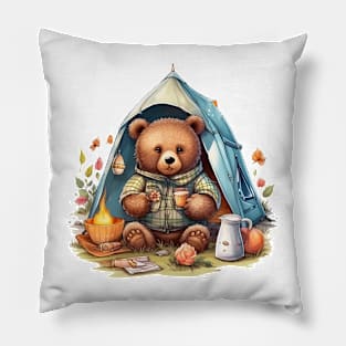 Camping Bear #5 Pillow