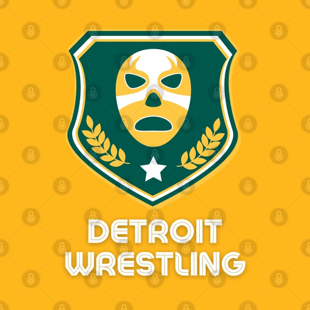 Detroit Wrestling "Warrior Green" by DDT Shirts