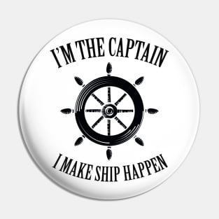 Captain Funny Boat Lover Dad Gift Pin