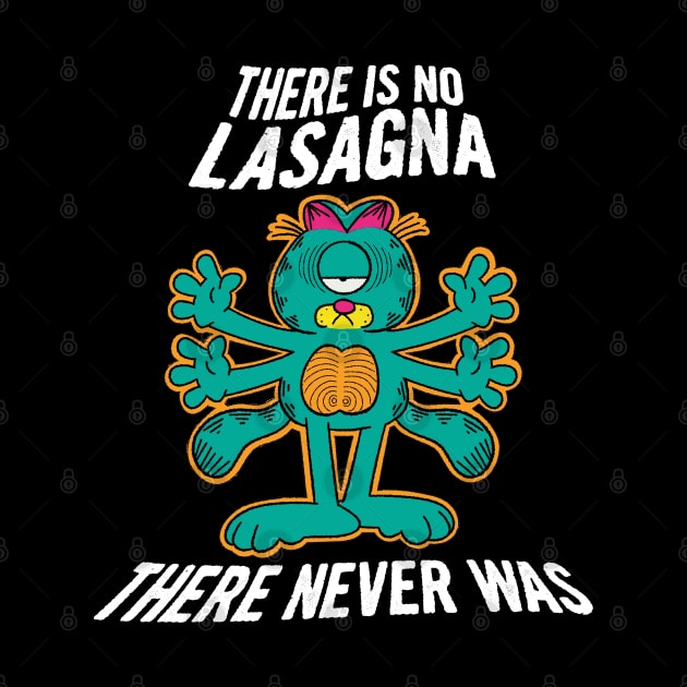 There Is No Lasagna Psychedelic Garfield by Bob Rose