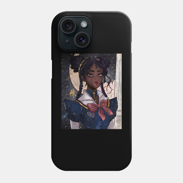 Black Sailor Moon Phone Case by The Mindful Maestra