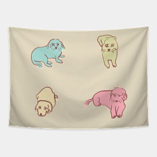 Colorful Dog Art Tapestry