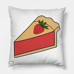 SUMMERTIME Slice Of Strawberry Pie Dessert Lover - Cute Food Art Pillow