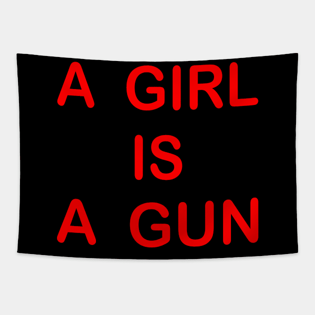 A girl is a gun Tapestry by Milaino