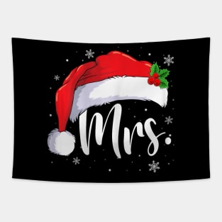 Mr Mrs Claus Christmas Couples Matching His And Her Pajamas Tapestry