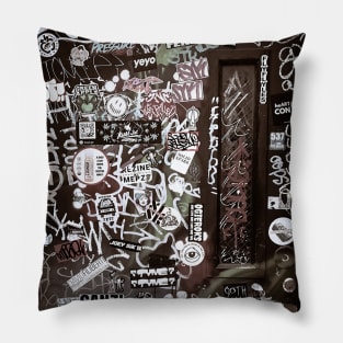 Graffiti Tag Sticker NYC Pillow