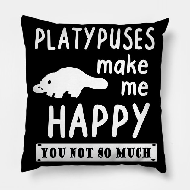 Happy platypus positive vibes Australia animal Pillow by FindYourFavouriteDesign