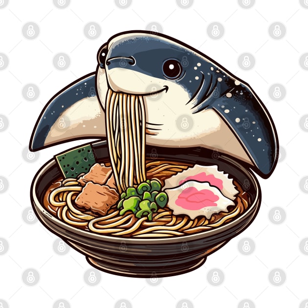 Eagle Ray Eating Ramen by MoDesigns22 