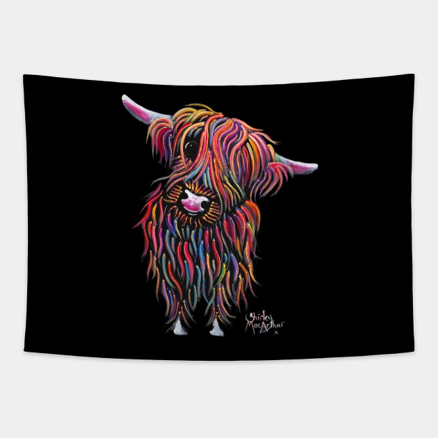 Scottish Highland Hairy Cow ' BoLLY ' Tapestry by ShirleyMac