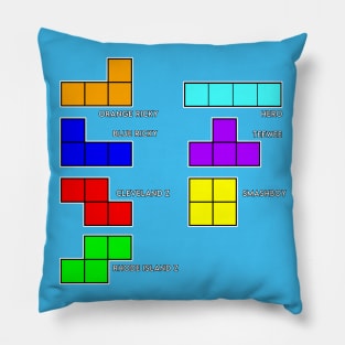 Tetris Block Names Pillow