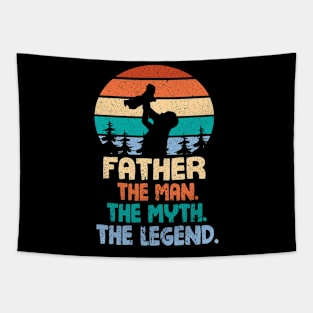 Father The Man The Myth The Legend Happy Parent Father Independence July 4th Summer Day Vintage Tapestry