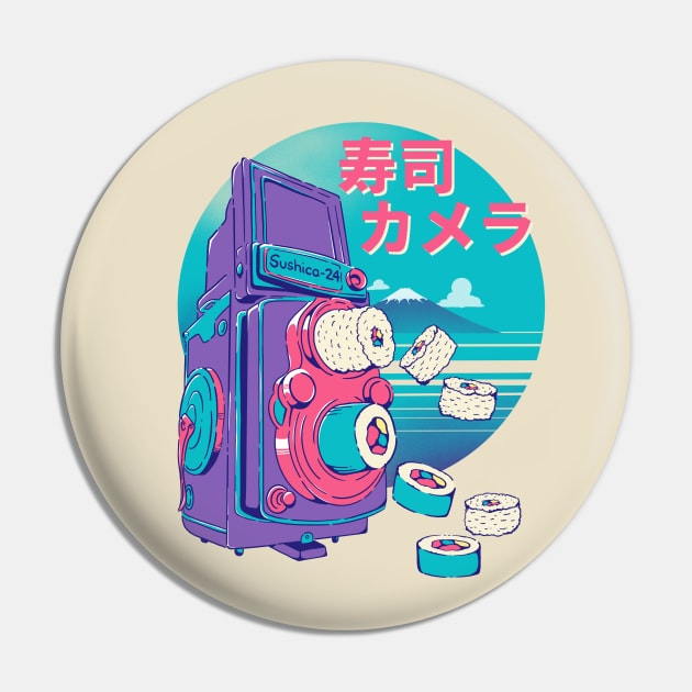 Retro Sushi Camera Pin by mai jimenez