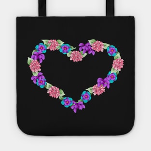 Floral Heart Shape | Cherie's Art(c)2021 Tote