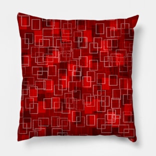 Red Rectangle Pattern Pillow