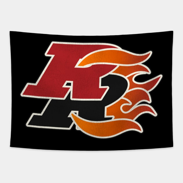 Defunct Ottawa Rough Riders Football Team Flames Tapestry by Defunctland