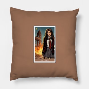 the tower - house of anubis tarot card Pillow