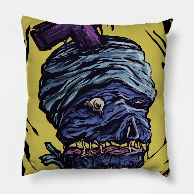 Zombie Face Pillow by DeathAnarchy