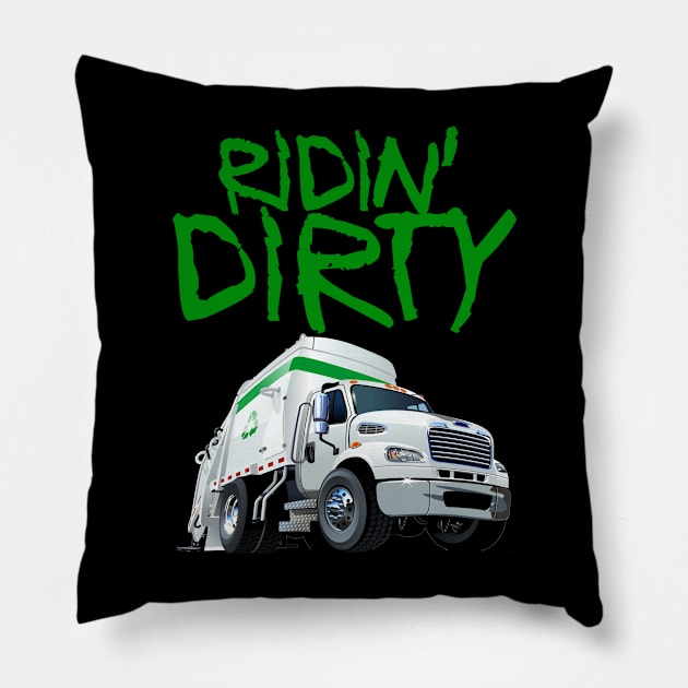 Ridin' Dirty Pillow by MidniteSnackTees