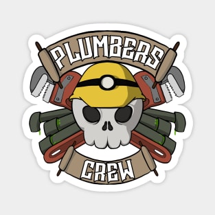 Plumbers crew Jolly Roger pirate flag Magnet