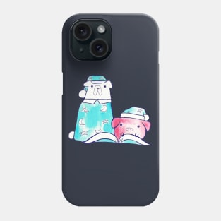 Bedtime Polar Bear and Pig Watercolor Phone Case