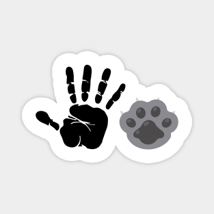 cat paw and hand Magnet