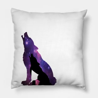 Dazzling Black Wolf Sings Pillow