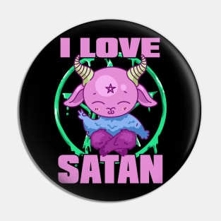 I Love Satan Pin