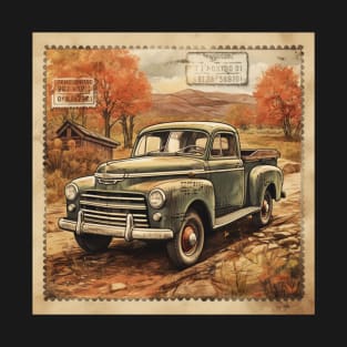 Autumn Halloween Farm Vintage Stamp T-Shirt