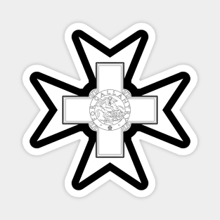 George Cross over the Maltese Cross Magnet