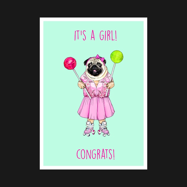 It's a girl (Pug) by Poppy and Mabel