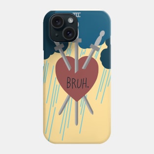 Three of swords, BRUH. Phone Case