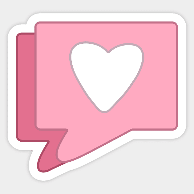 Cute pink like heart - Like - Sticker