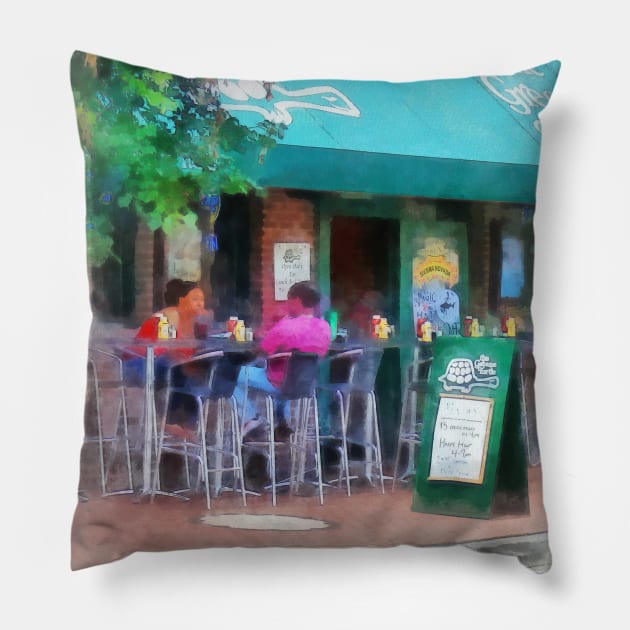 Baltimore MD - Happy Hour in Fells Point Pillow by SusanSavad