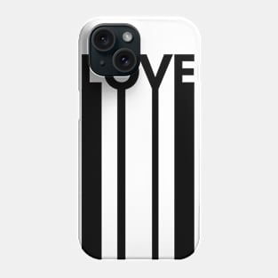 Love is Love Long Black Minimalist Simple Phone Case