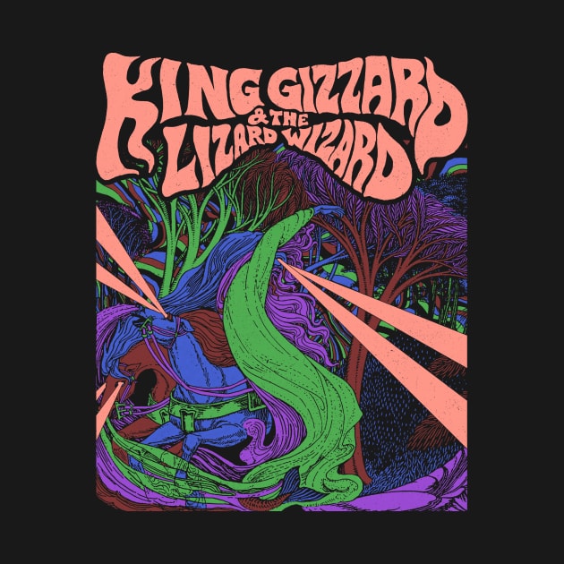 Psychedelic Retro King Gizzard & Lizard Wizard by BolaMainan