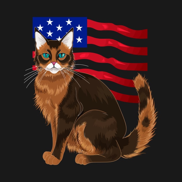 Patriotic Somali Cat by JH Mart