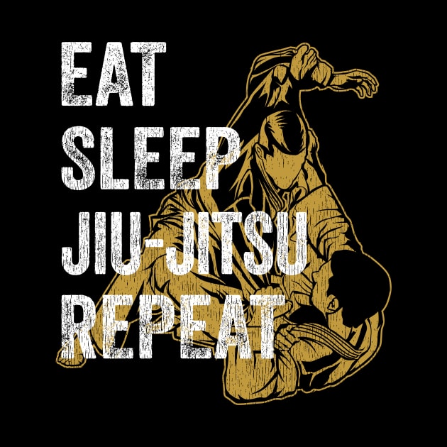 Eat Sleep Jiu Jitsu Repeat - BJJ Kämpfer by Panda Pope