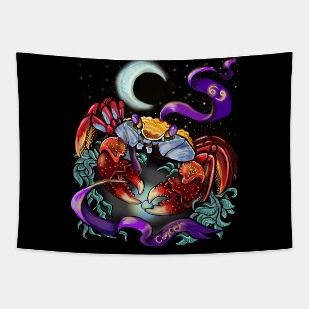 Zodiac Cancer Tapestry by Shadowind