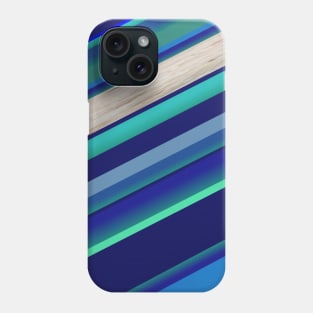 Blues and WOOD stripes Phone Case