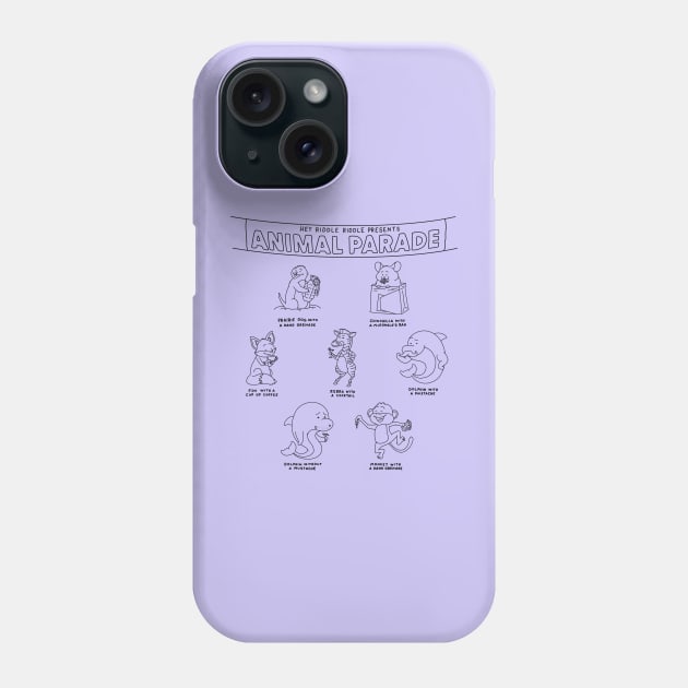 Animal Parade #3 Phone Case by Hey Riddle Riddle