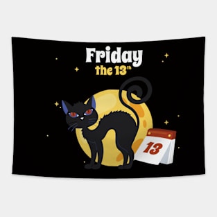 friday the 13th animal with black cat Tapestry