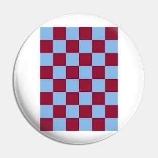 Claret and Blue Checkered Pin