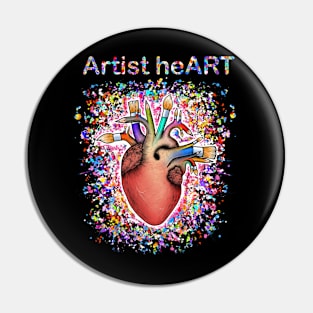 Artist human heart,cute artistic heart Pin